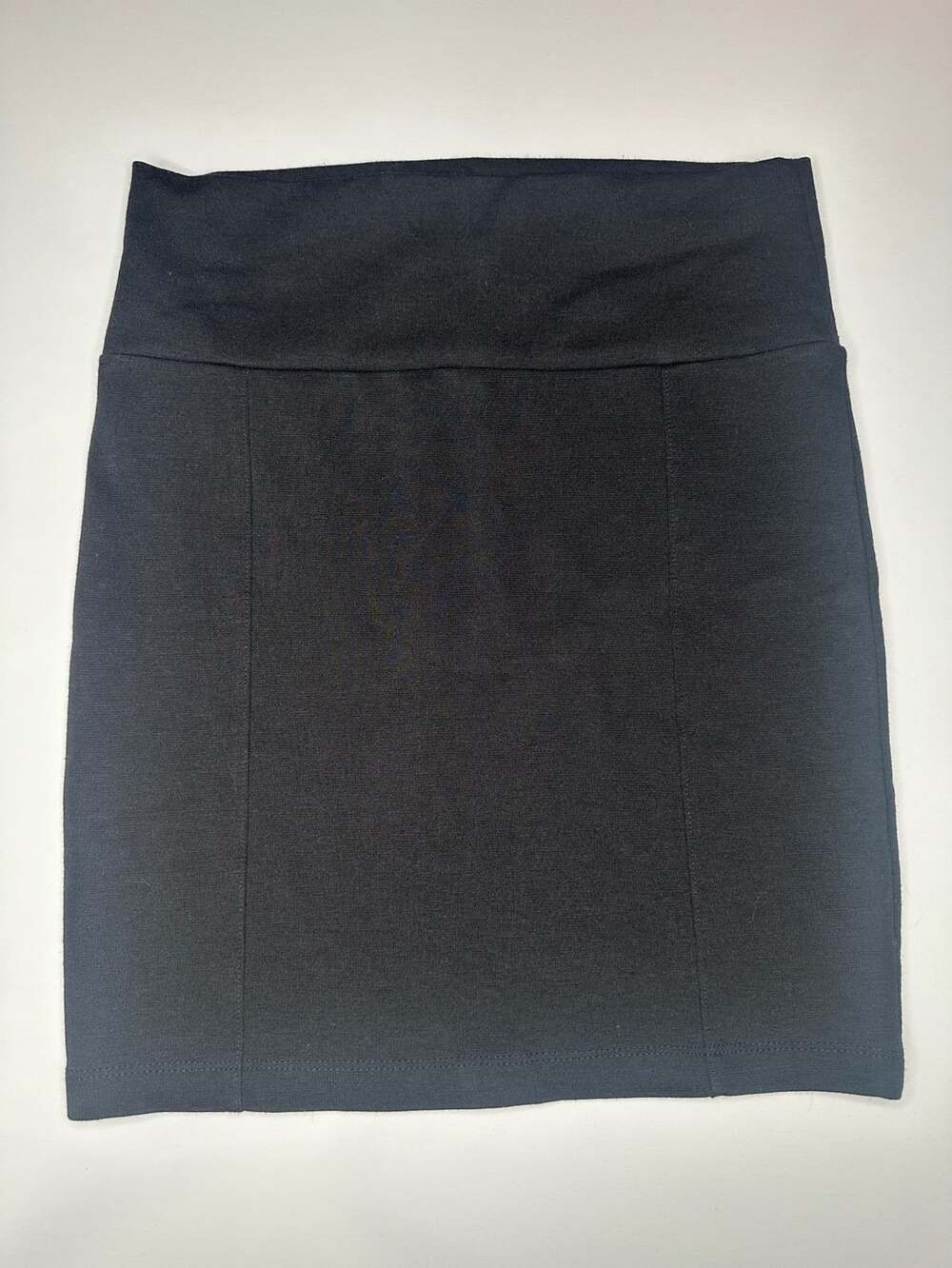 Decree Women's Black High Waisted Stretch Knit Short Pencil Skirt Size S